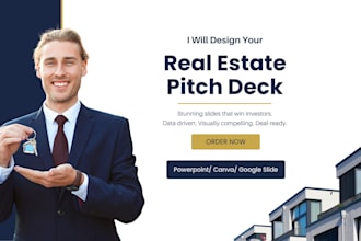 design luxury real estate pitch deck or investor presentation