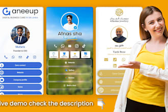 create modern bio link, digital nfc business card website