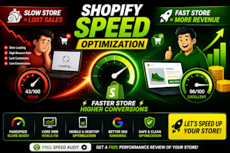 optimize shopify speed, pagespeed score, and core web vitals