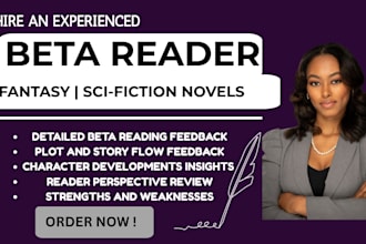 beta read your fantasy and sci fi novel