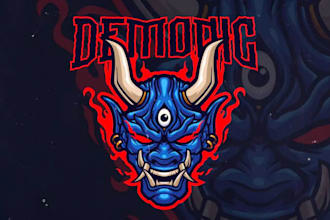 create demon unique mascot logo design service for company