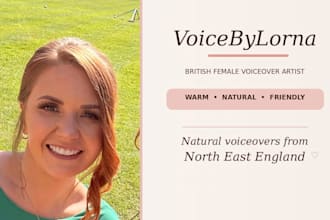 record a natural british female voice over