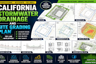 design california stormwater drainage and site grading plan for land development