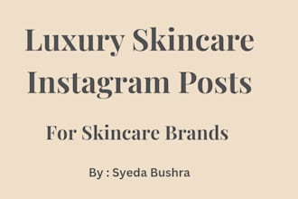 design luxury skincare social media posts in 24h