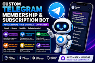 build a telegram membership and subscription bot
