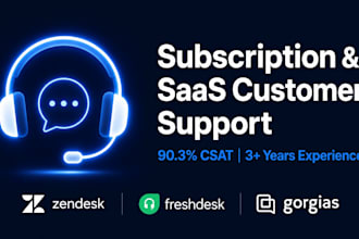 provide professional chat and email support for your subscription, saas business