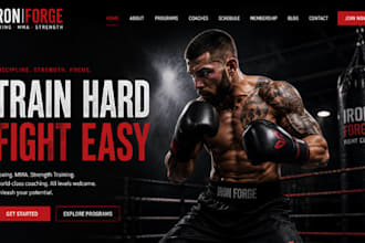 design squarespace boxing MMA  website wrestling gym website archery shooting