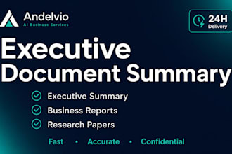 summarize your document into a professional executive report