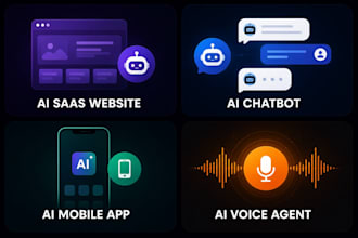 build ai saas website, ai chatbot, ai mobile app, ai voice agent development