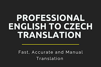 translate your text from english to czech and vice versa