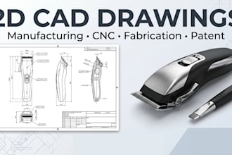 do 3d cad design, product design 2d mechanical drawing fusion 360 3d printing