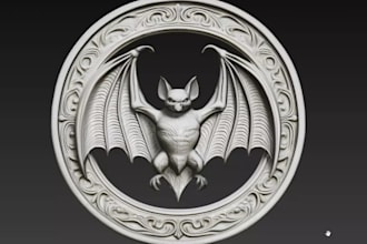 sculpt 3d fantasy creature,halloween decor,cgi wall relief,stl collectible model