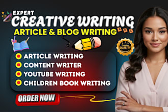 provide creative content writing seo blog copywriting ghostwriting story plot