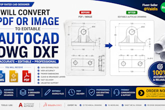 convert PDF or image to editable autocad dwg dxf