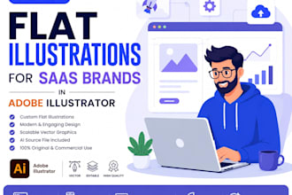 create flat illustrations for saas brands adobe illustrator