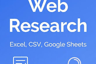 do web research and data collection