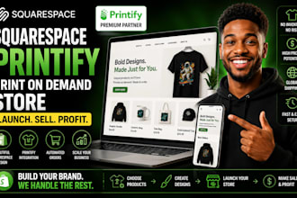 build a squarespace printify print on demand store