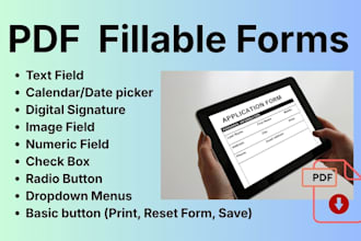 create fillable PDF forms
