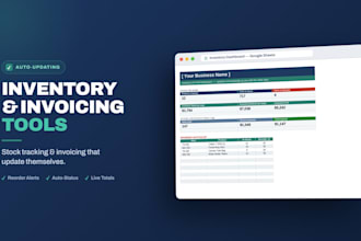 build an inventory tracker, invoice generator, or sales dashboard in excel