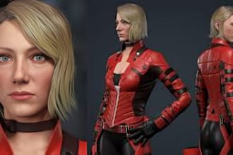 create realistic 3d character models for games animation unreal VR and unity