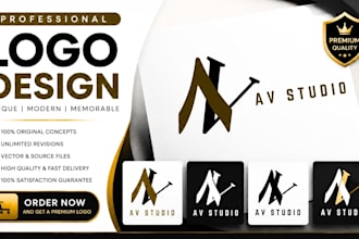 design a modern minimalist business logo for your brand