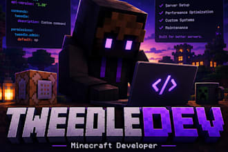 develop custom minecraft servers, plugins, and server websites