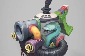 create stylized 3d game objects in pbr