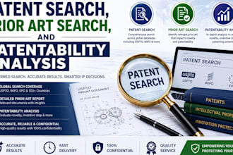 patent search, prior art search, and patentability analysis