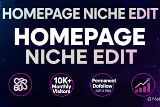 place your niche edit on homepage of a high traffic website