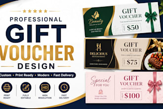 design a professional gift voucher, gift certificate, or coupon