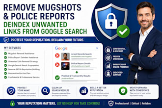 help remove mugshots and police report deindex unwanted links from google search