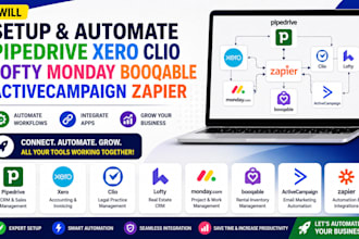 setup automate pipedrive xero clio lofty monday booqable activecampaign  zapier