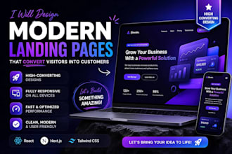 design a clean and professional website landing page