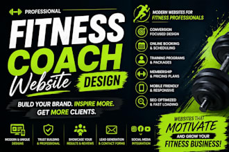 fitness coach website, nutrition website, wellness website, health coach website