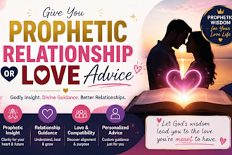 give you prophetic relationship or love advice
