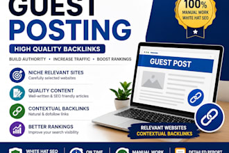 provide guest posting and SEO backlinks