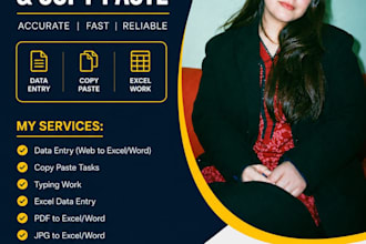 do copypasting and highquality data entry with fast delivery