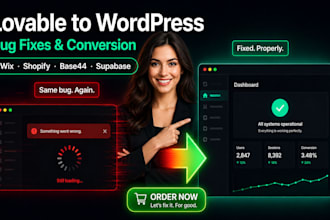 lovable to wordpress wix shopify base44 vibe coding elementor supabase claude ai