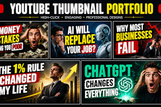 design professional clickable youtube thumbnails