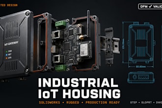 create industrial iot device housing design production ready in solidworks