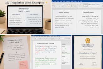 do arabic, dutch, english and german translation