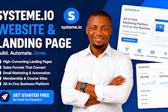build systeme io landing page, systeme io website, systeme io sales funnel