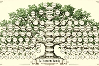design a beautiful and professional custom family tree