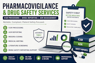 provide pharmacovigilance services, icsr processing and drug safety reporting