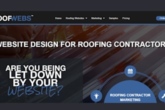 design a roofing website for roofing contractors and companies lead generation
