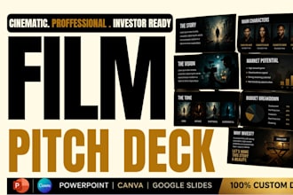 design cinematic film pitch deck bible web tv series film editor ai short video