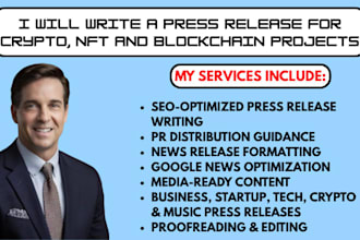 write a press release for crypto, nft and blockchain projects