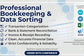 be your remote accountant for ongoing part time bookkeeping