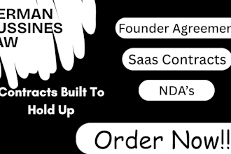 draft founder agreements saas contracts and ndas complaint with german law