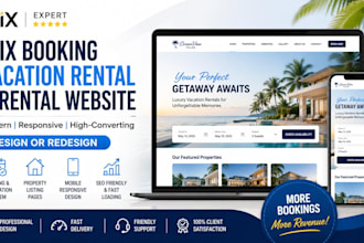 build wix booking, vacation rental, airbnb website ,property website